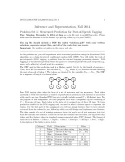 Inference and Representation, Fall 2014