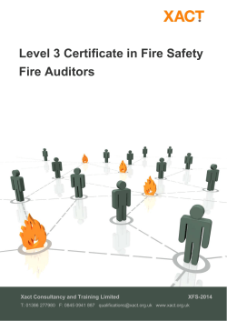 Level 3 Certificate in Fire Safety Fire Auditors