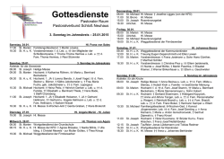 Gottesdienstordnung ab 25.01.2015