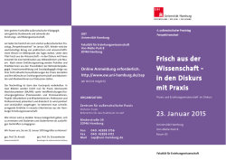 in den Diskurs mit Praxis 23. Januar 2015