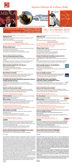 Download Flyer - Italienisches Kulturinstitut K&ouml;ln