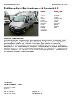 Fiat Ducato Kombi Behindertengerecht, Automatik, Lift Preis