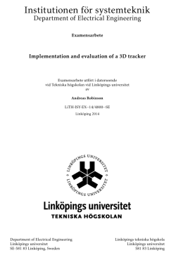 Implementation and evaluation of a 3D tracker