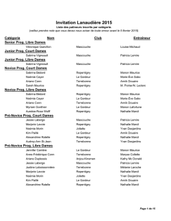 Inscriptions - LN- 2015