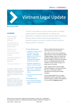 March 2014 - Vietnam Laws