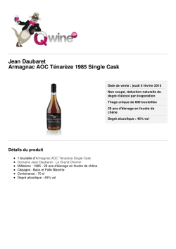 Jean Daubaret Armagnac AOC T&eacute;nar&egrave;ze 1985 Single