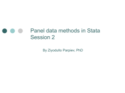 Panel Data Methods in Stata - ReSAKSS