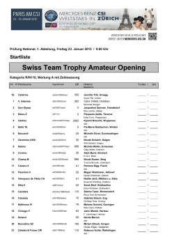 Swiss Team Trophy Amateur Opening