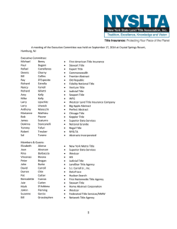 September 2014 Executive Committee Meeting