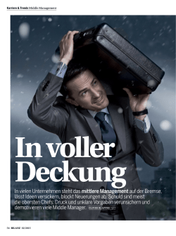 In vielen Unternehmen steht das mittlere Management auf der