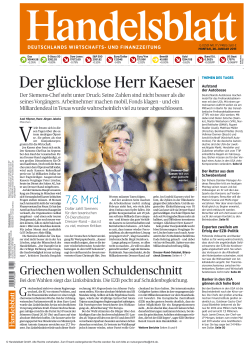 Leseprobe zum Titel: Handelsblatt (26.01.2015)