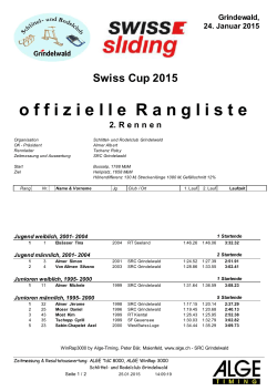 Swiss Cup 2. Rennen vom Samstag - Schlittel