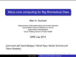 Many-core computing for Big Biomedical Data