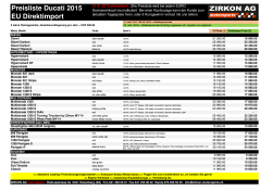 Preisliste Ducati 2015 EU Direktimport