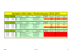 Hallendienst - HSG Lollar/Ruttershausen