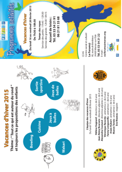 V acances d`h iver 2015 - Le site de Marsac sur l`Isle