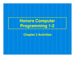 Honors Computer Programming 1-2