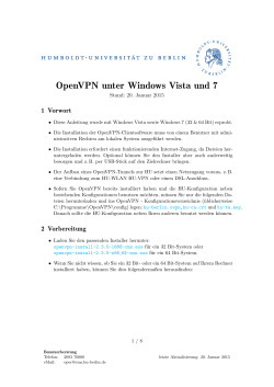 OpenVPN unter Windows Vista und 7 - Hu