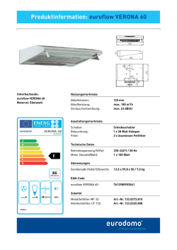 Produktinformation: euroflow VERONA 60