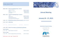 Annual Meeting January 26 - 27, 2015