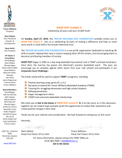 HOOP FEST CLASSIC X HO - Trevor Williams Kids Foundation