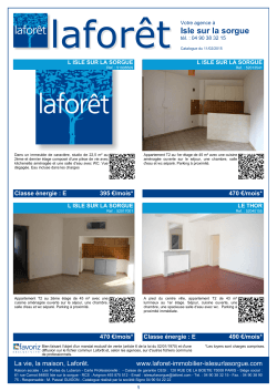Rent - Immobilier Isle Sur La Sorgue