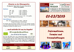 Informationen, Termine und Veranstaltungen