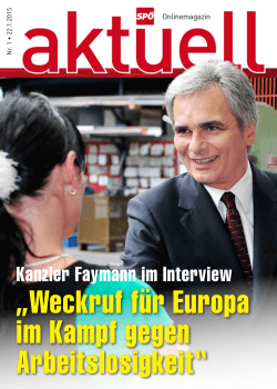 Kanzler Faymann im Interview