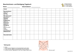 Bauchschmerz- und Stuhlgang-Tagebuch