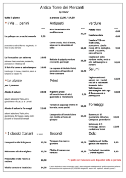 Il Men&ugrave; del Bistrot