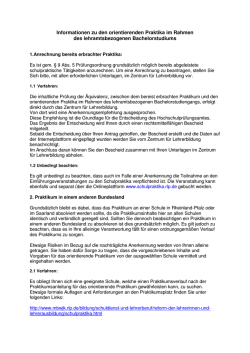 Informationen zu den Praktika - Universit&auml;t Koblenz &middot; Landau