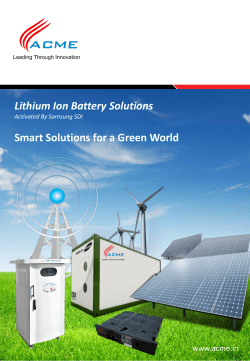 Lithium Ion Battery Solutions Smart Solutions for a Green