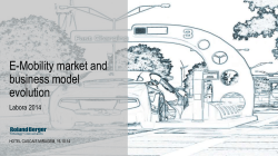 E-Mobility market and business model evolution