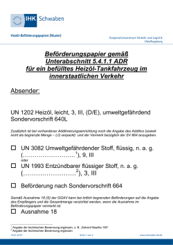 Heiz&ouml;l-Bef&ouml;rderungspapiere