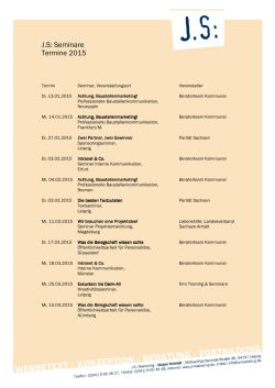 JS-Seminartermine 2015