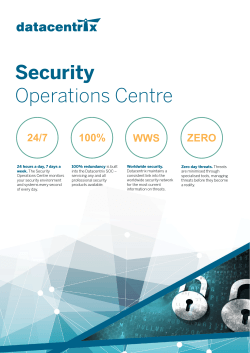 Datacentrix Security Operations Centre brochure.cdr