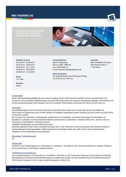 in 2D/3D CAD Anwendungen AutoCAD, Inventor