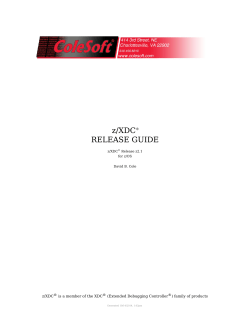 z/XDC z2.1 Release Reference