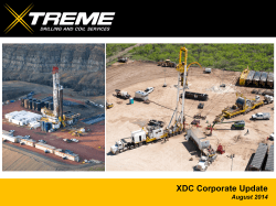 XDC Corporate Update - Xtreme Drilling and Coil Services