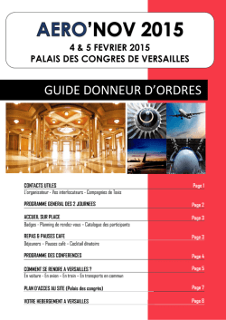 Guide Visiteur AERO`NOV 2015