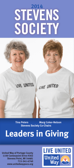 Stevens Society Brochure - United Way of Portage County