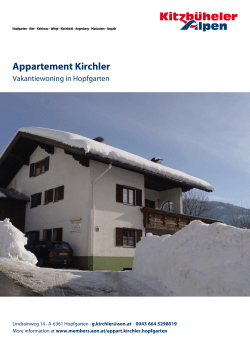 Appartement Kirchler in Hopfgarten