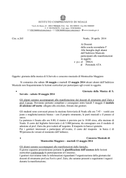 ISTITUTO COMPRENSIVO DI NOALE Circ. n.265 Noale, 28 aprile