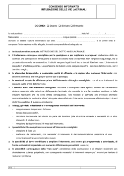 intubazione vie lacrimali - SIOP