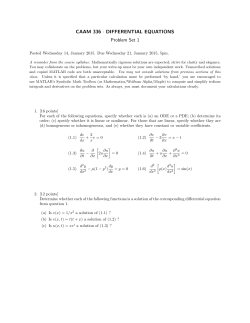 CAAM 336 · DIFFERENTIAL EQUATIONS Homework 1