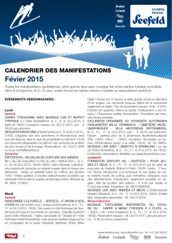 F&eacute;vier 2015 - Olympiaregion Seefeld