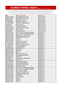 EAN* Descrizione Articolo Piattaforma 5030917147098