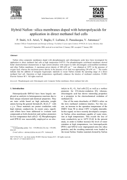 Hybrid Nafion–silica membranes doped with