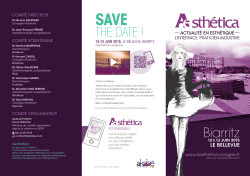 Télécharger le programme - Aesthetica Biarritz 2015