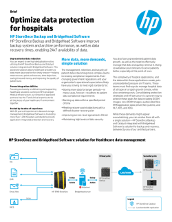 HP StoreOnce Backup and BridgeHead Software
